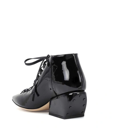 Shop Petar Petrov Sacha Patent Leather Ankle Boots In Black