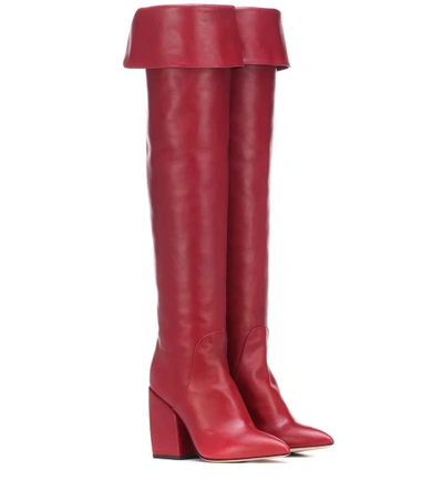 Shop Petar Petrov Shirin Leather Over-the-knee Boots In Red
