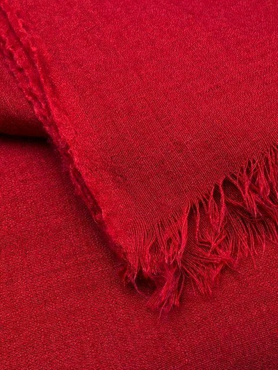 Shop Destin Frayed Edge Scarf - Red