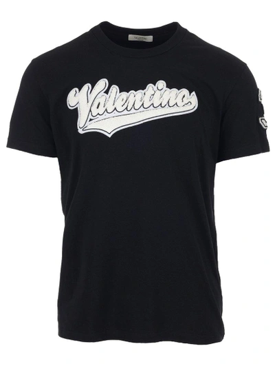 Shop Valentino Print T In Black