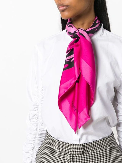 Shop Valentino Printed Scarf In Pink