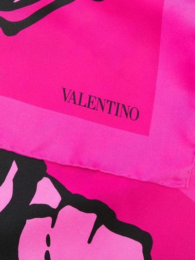 Shop Valentino Printed Scarf In Pink