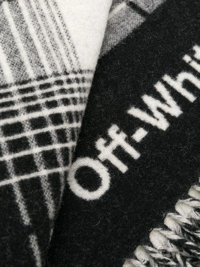 Shop Off-white Check Blanket Scarf - Black