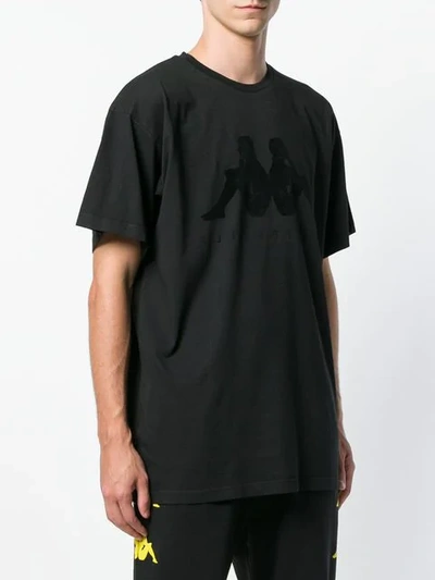 Shop Paura Logo Print T-shirt - Black