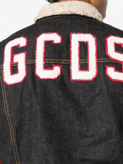 Shop Gcds Logo Patch Denim Jacket