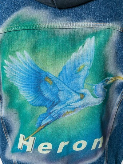 Shop Heron Preston Heron Print Denim Jacket - Blue