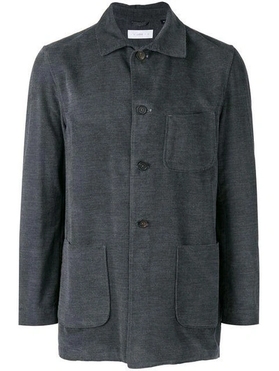 Shop Lardini Patch Pocket Shirt In Grey