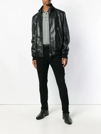 Shop Tom Ford Bomber Jacket - Black