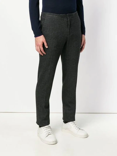 Shop Incotex Straight Leg Trousers In Grey