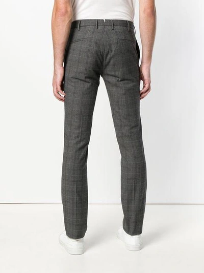 Shop Incotex Classic Tartan Trousers - Grey