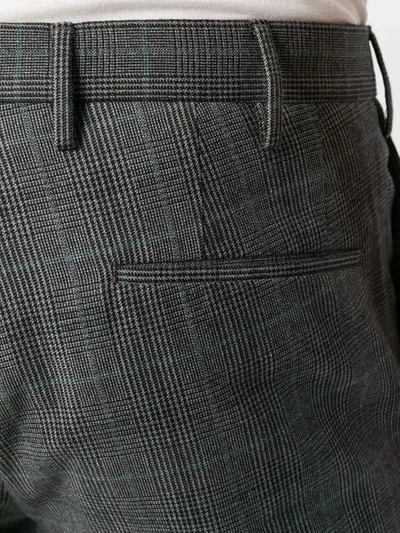 Shop Incotex Classic Tartan Trousers - Grey