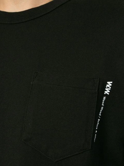 Shop Wood Wood Chest Pocket Sweatshirt - Black
