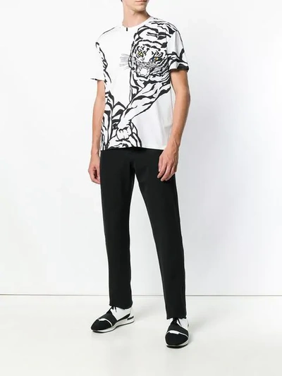 Shop Valentino Tiger-print T-shirt In White