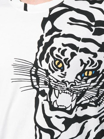Shop Valentino Tiger-print T-shirt In White