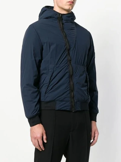 Shop Stone Island Zipped Jacket - Blue