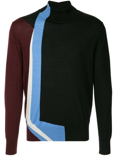 Shop Marni Colour Block Sweater - Black