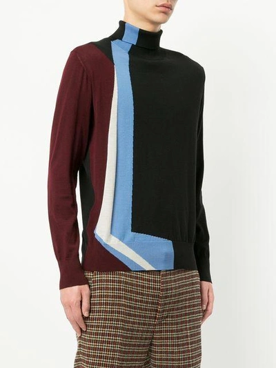 Shop Marni Colour Block Sweater - Black
