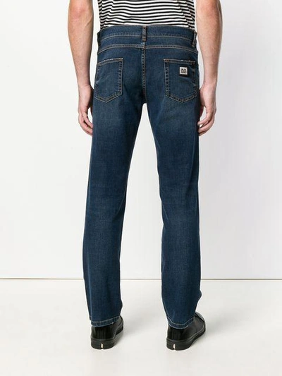 Shop Dolce & Gabbana Straight Leg Jeans - Blue