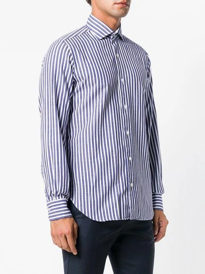 Shop Barba Striped Shirt - Blue