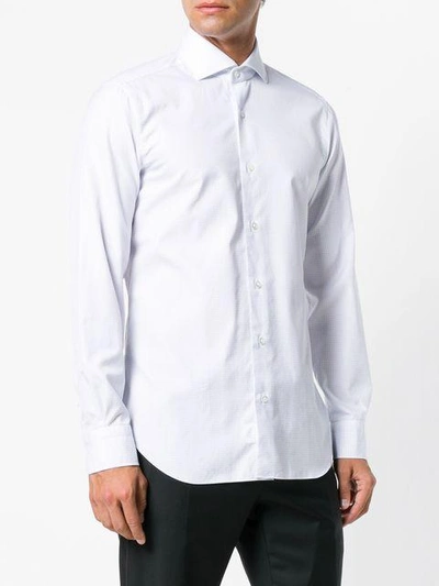 Shop Barba Long Sleeved Shirt - White