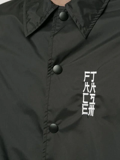 Shop Facetasm Embroidered Casual Jacket - Black