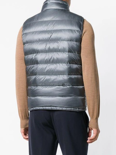 Shop Herno Padded Gilet In Grey