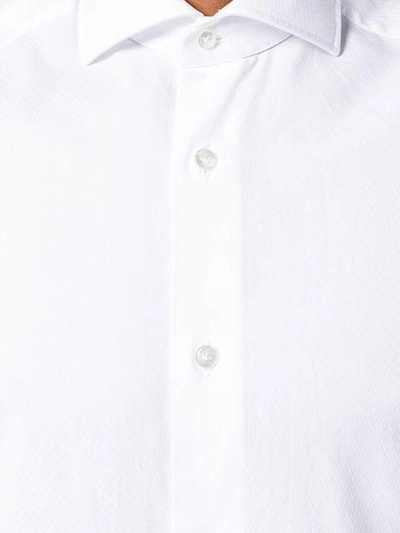 Shop Barba Long Sleeved Shirt In White