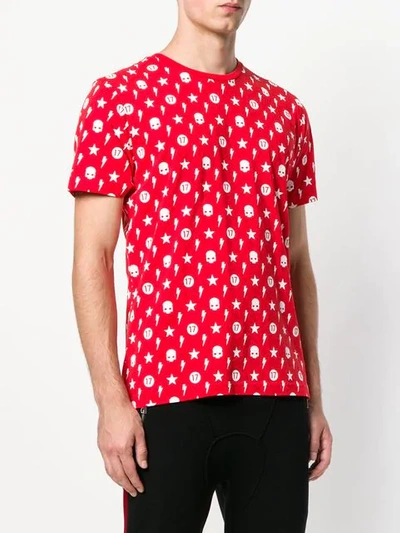 Shop Hydrogen Punk Pattern T-shirt - Red