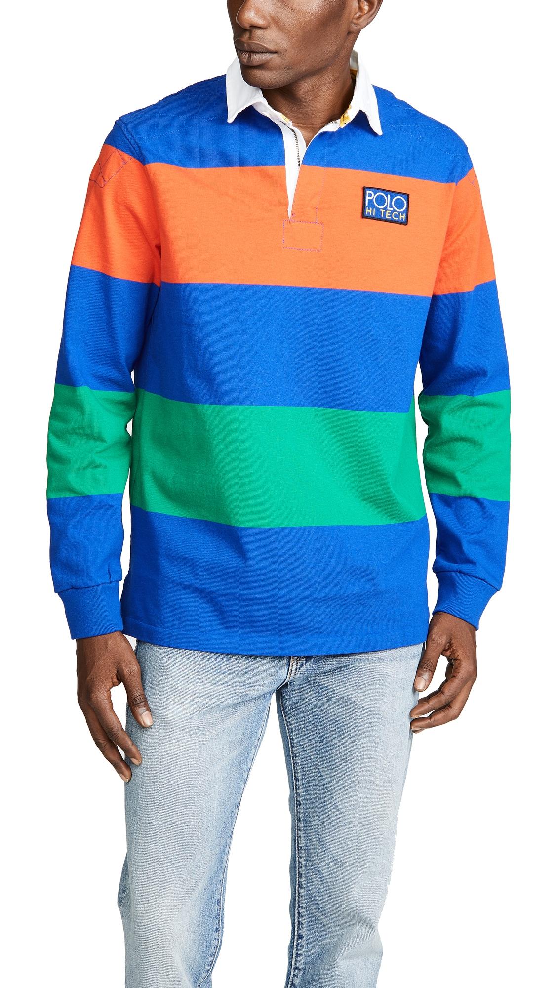 Hi Tech Long Sleeve Rugby Polo Shirt 