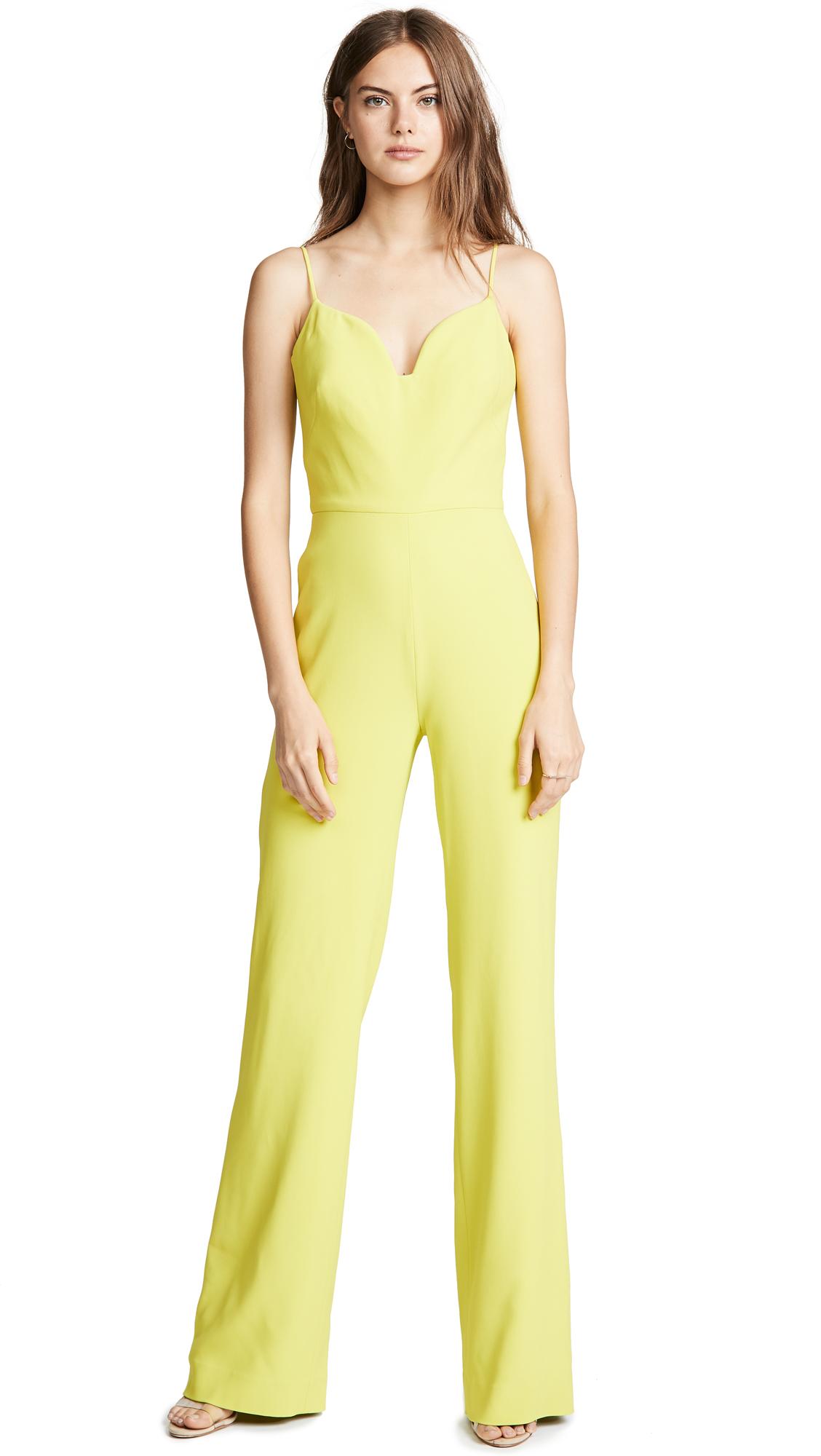 brandon maxwell yellow jumpsuit