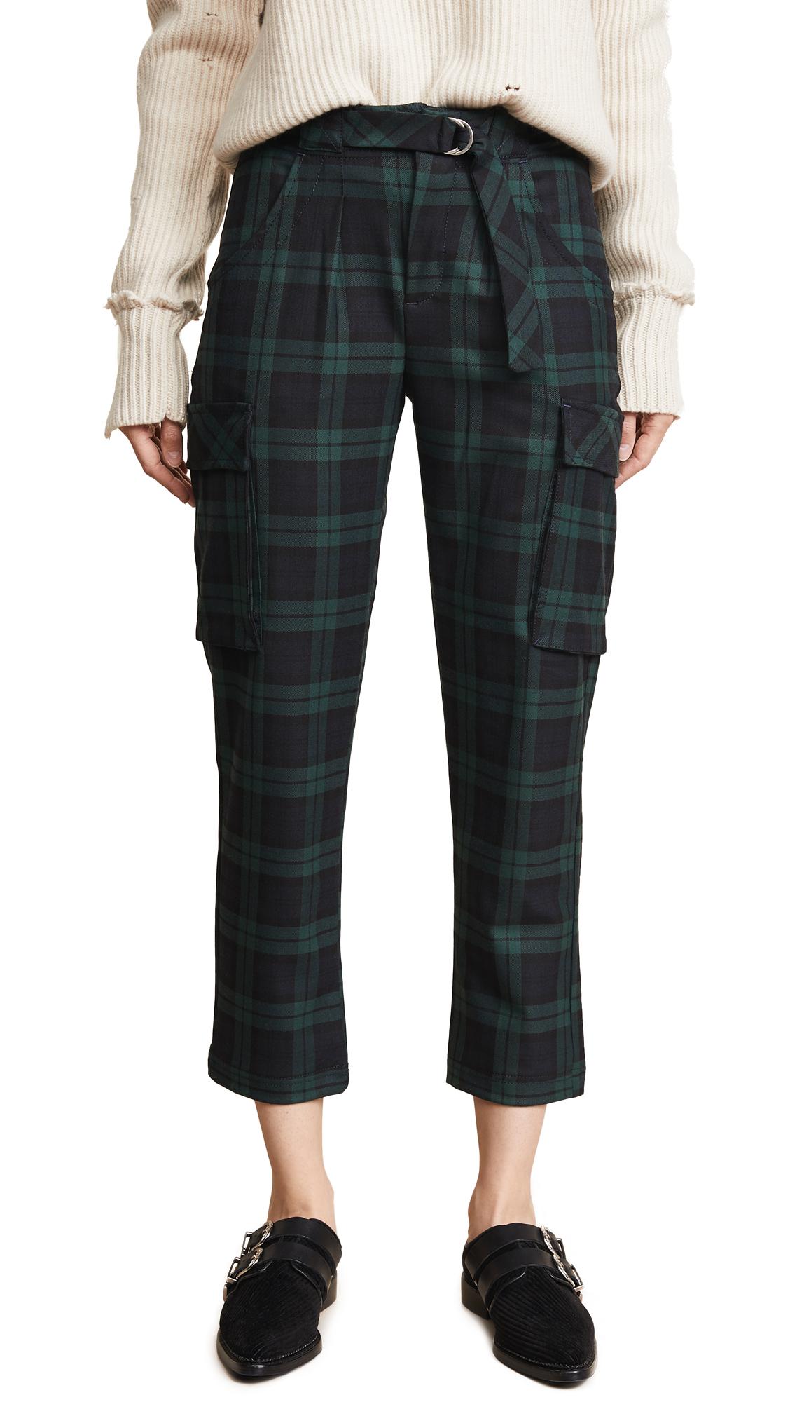 Free People Relaxed Slim Cargo Pants In Green Combo Modesens