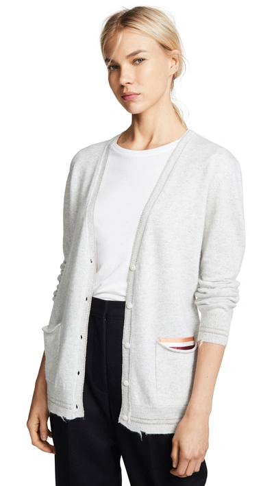 Shop Le Superbe The Bf's Cashmere Cardigan In Haze