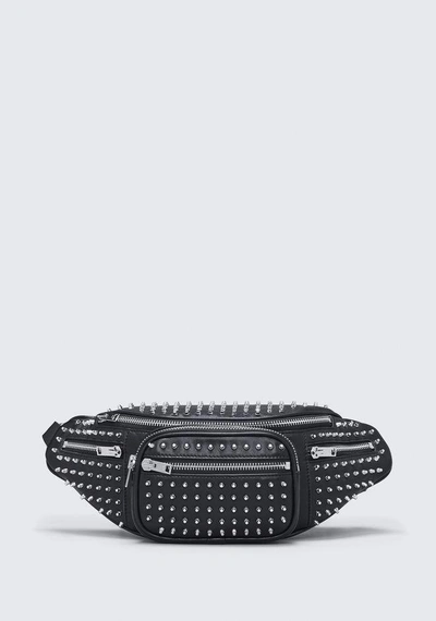 Shop Alexander Wang Microstud Attica Fanny Pack In Black