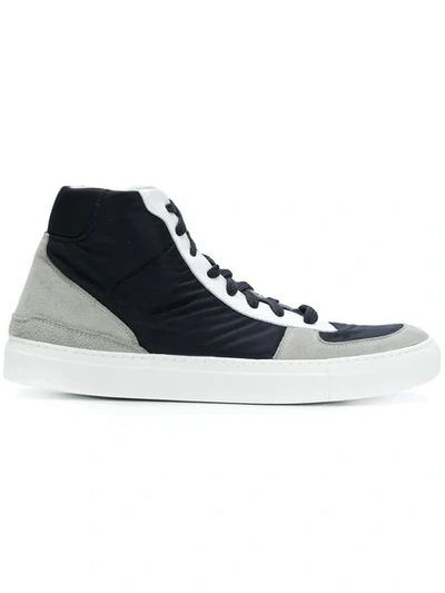 Shop Stone Island V0024 High Top Trainers In Blue