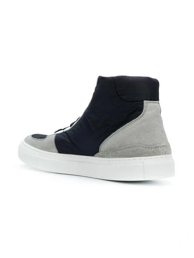 Shop Stone Island V0024 High Top Trainers In Blue
