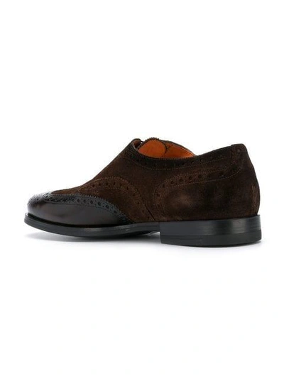 Shop Santoni Oxford Brogues In Brown