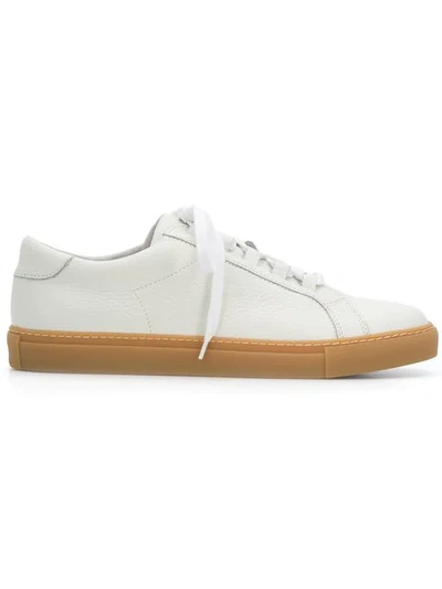 Shop Eleventy Classic Lace Up Sneakers - White