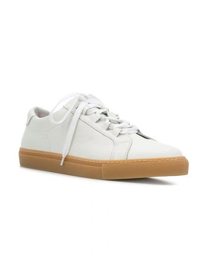 Shop Eleventy Classic Lace Up Sneakers - White