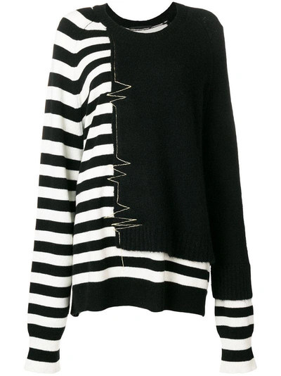 Shop Haider Ackermann Gestreifter Pullover In Black