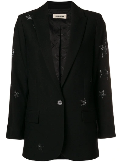 Shop Zadig & Voltaire Zadig&voltaire Embellished Blazer - Black