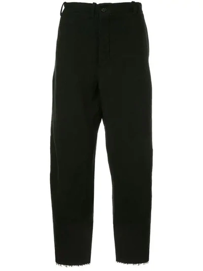 Shop Forme D'expression Lgsb Cropped Swag Trousers In Black