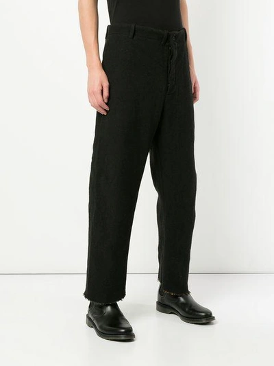 Shop Forme D'expression Lgsb Cropped Swag Trousers In Black