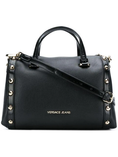 Shop Versace Jeans Bowling Tote Bag - Black