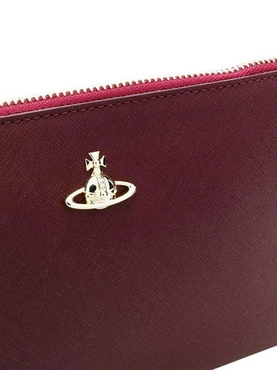 Shop Vivienne Westwood Logo Clutch Bag In Red