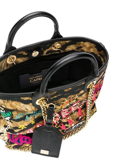 Shop Dolce & Gabbana Patchwork Tote Bag - Black
