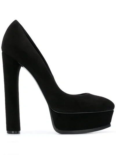 Shop Casadei Platform Pumps - Black