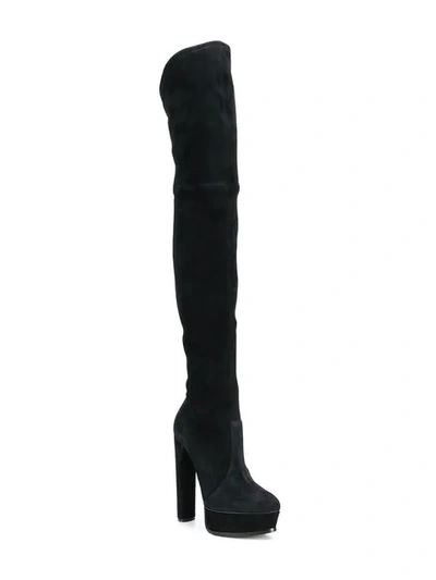 Shop Casadei Over-the-knee Boots - Black