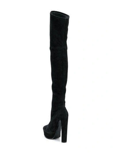 Shop Casadei Over-the-knee Boots - Black