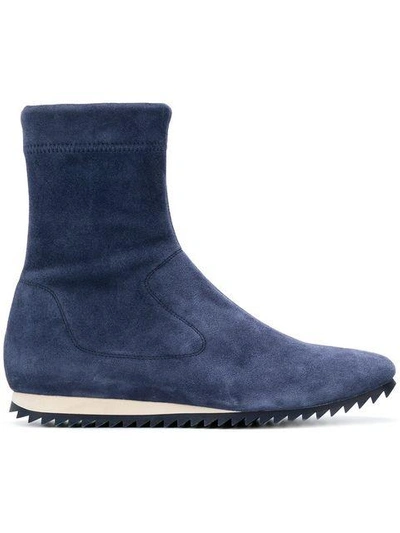 Shop Pedro Garcia Cille Stretch Boots In Blue