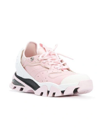 Shop Calvin Klein 205w39nyc Chunky Sporty Sneakers  In Pink & Purple